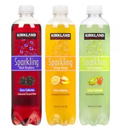 Kirkland Sparkling Flavored water 24 pack  500 ml / 17 oz
