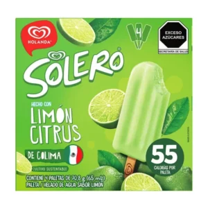 Paleta de lima Solero Holanda 4 pz 6.33 Solero Lime Popsicles 4 count