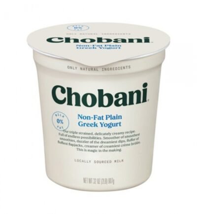 Chobani Non-Fat Greek yogurt, Plain 907g 32 oz