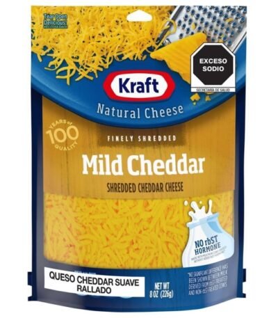 Kraft Shredded Cheese, Cheddar  226 g / 8 oz