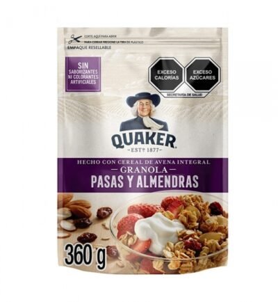 Quaker Almons & Raisin granola  360 g / 12.6 oz